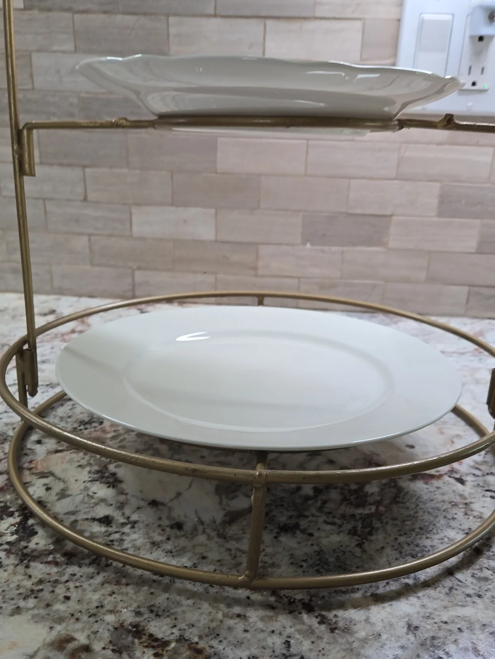 GOLD Metal Buffet Dish Rack